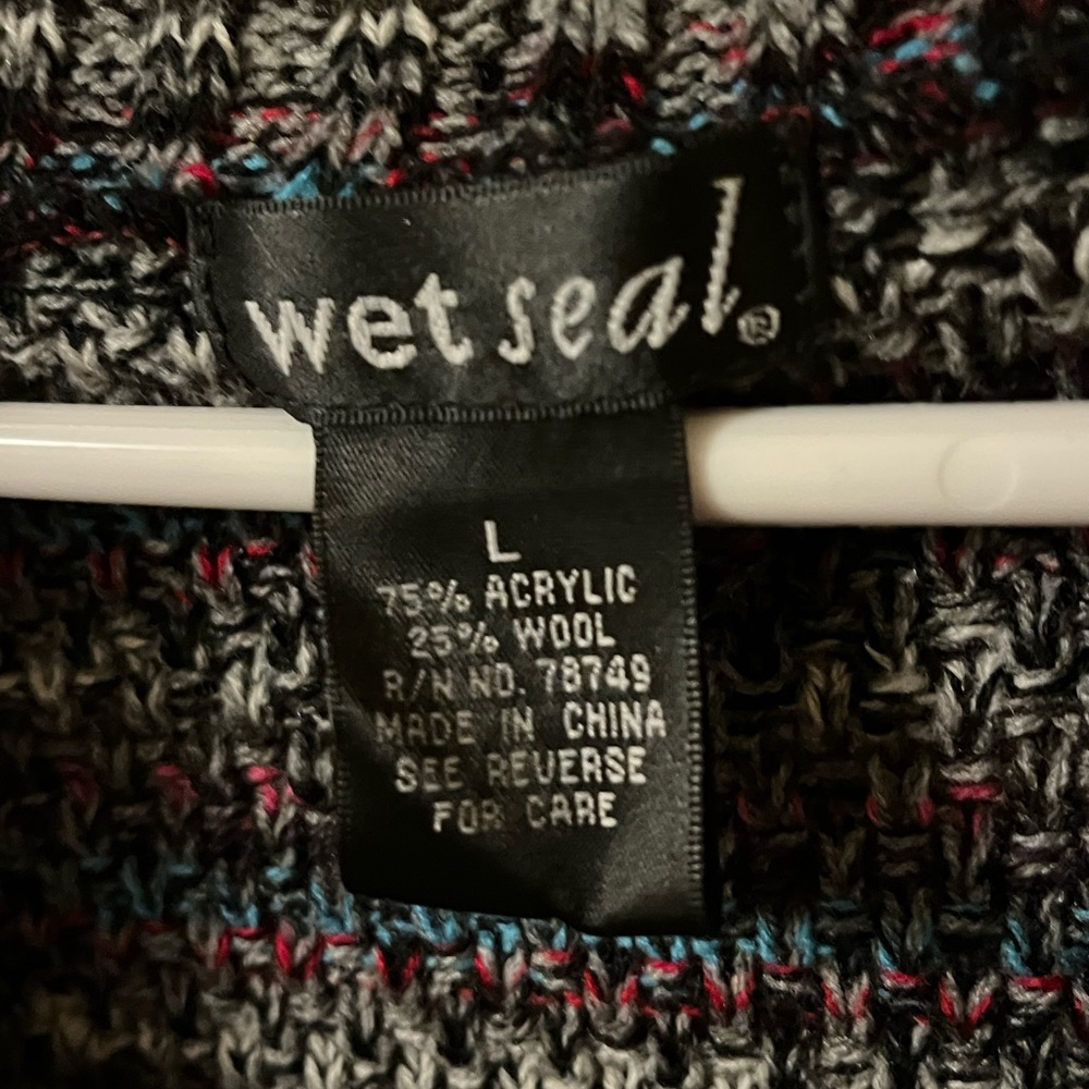 Wet Seal Multicolor Knit Sweater Large - Picture 4 of 5